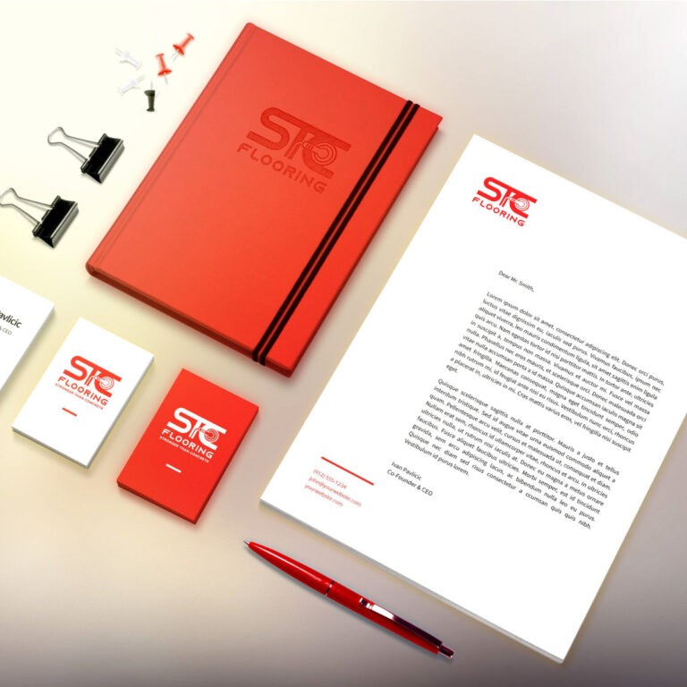 STC-Brand Identity. Color in red