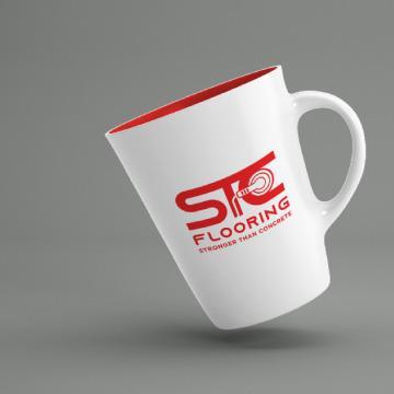 STC Flooring Inc Logo In a Mug- The JPcreative Logo Design