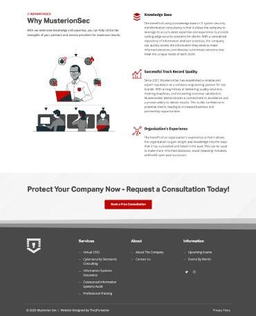 Information Security Company Web Design 3