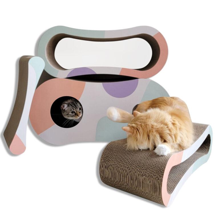 3P3-Main-Image-4-in-1-Cat-Scratcher-Extra-Large-Lounge-Medium-Lounge-and-Interactive-Enterance