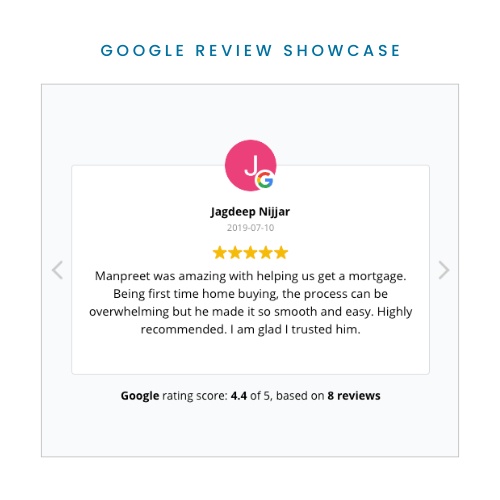 Website Feature - Google Review Showcase