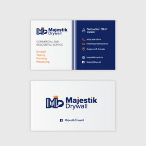 Drywall Business Logo Drywall Logo Design Business Card Mock up - - Logo Design Calgary -JPcreative