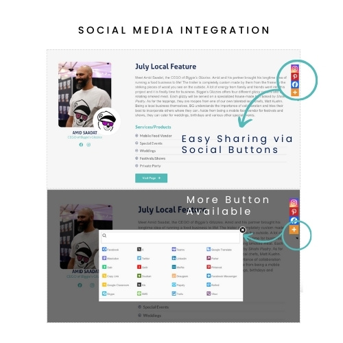 Social Media Integration - Social Sharing Button