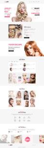 Hair Salon Theme Landing Page Design