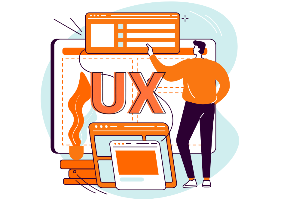a professional working on ux on website