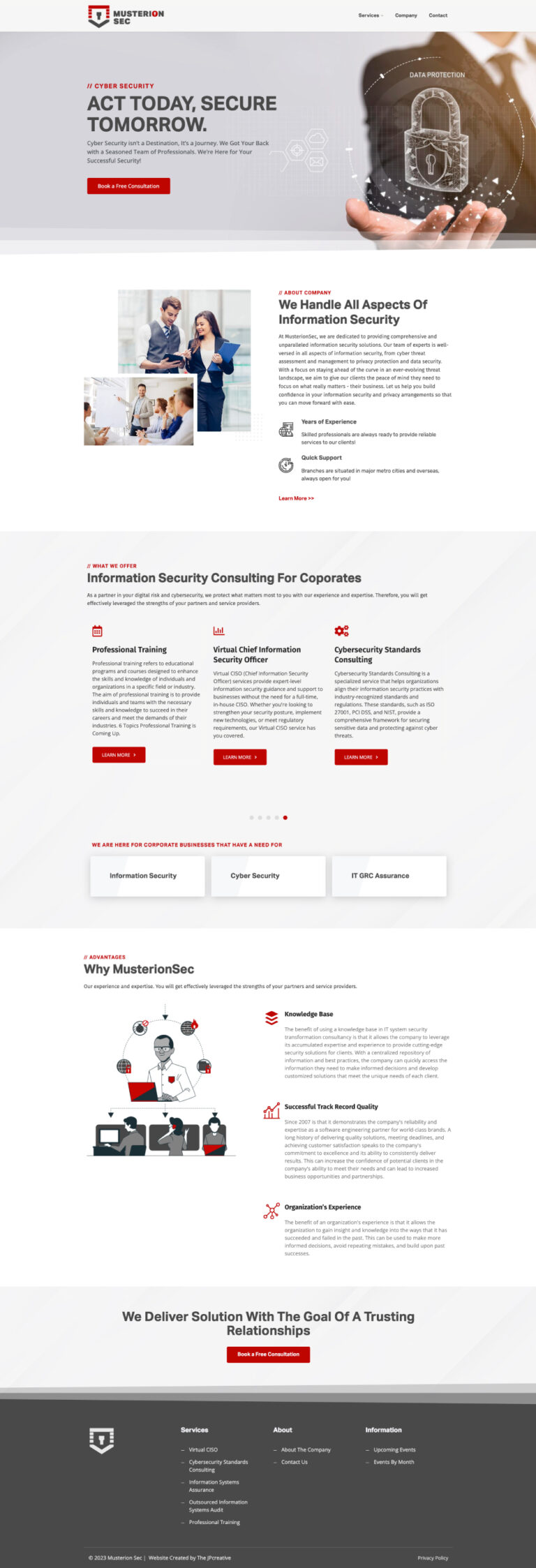 Cyber Security Website Design